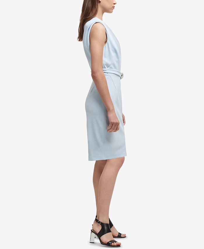 DKNY Belted PleatedShoulder Dress, Created for Macy's Macy's