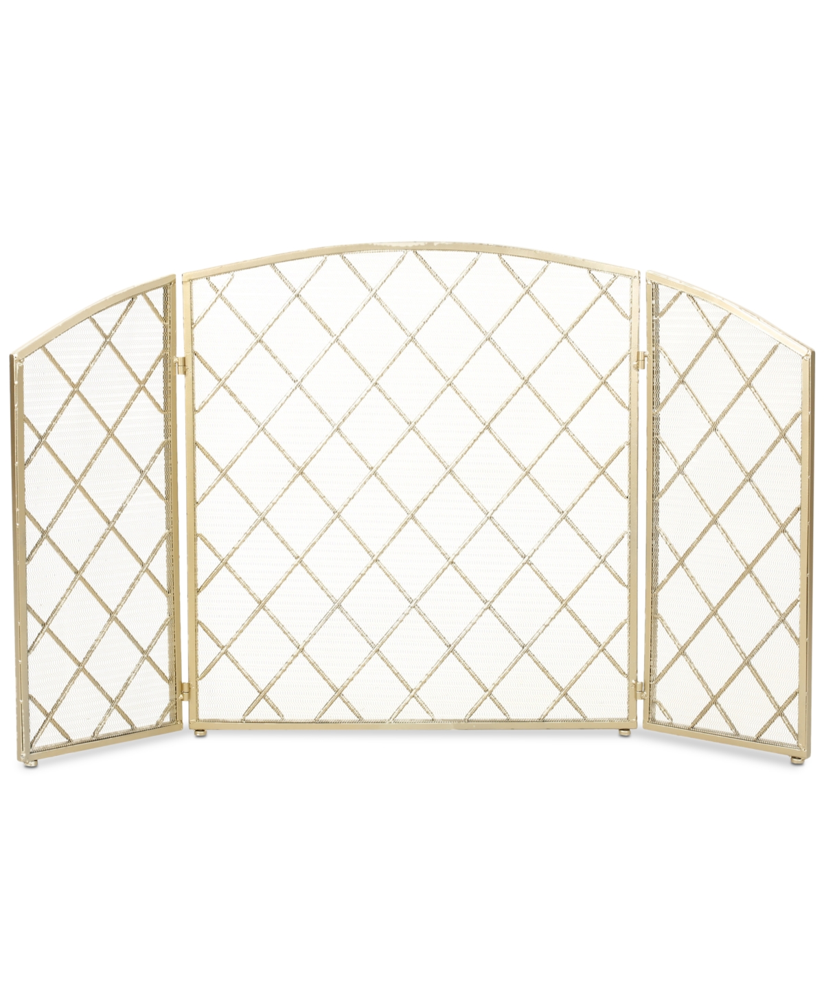 Noble House Three Panel 29'' Fireplace Screen In Gold