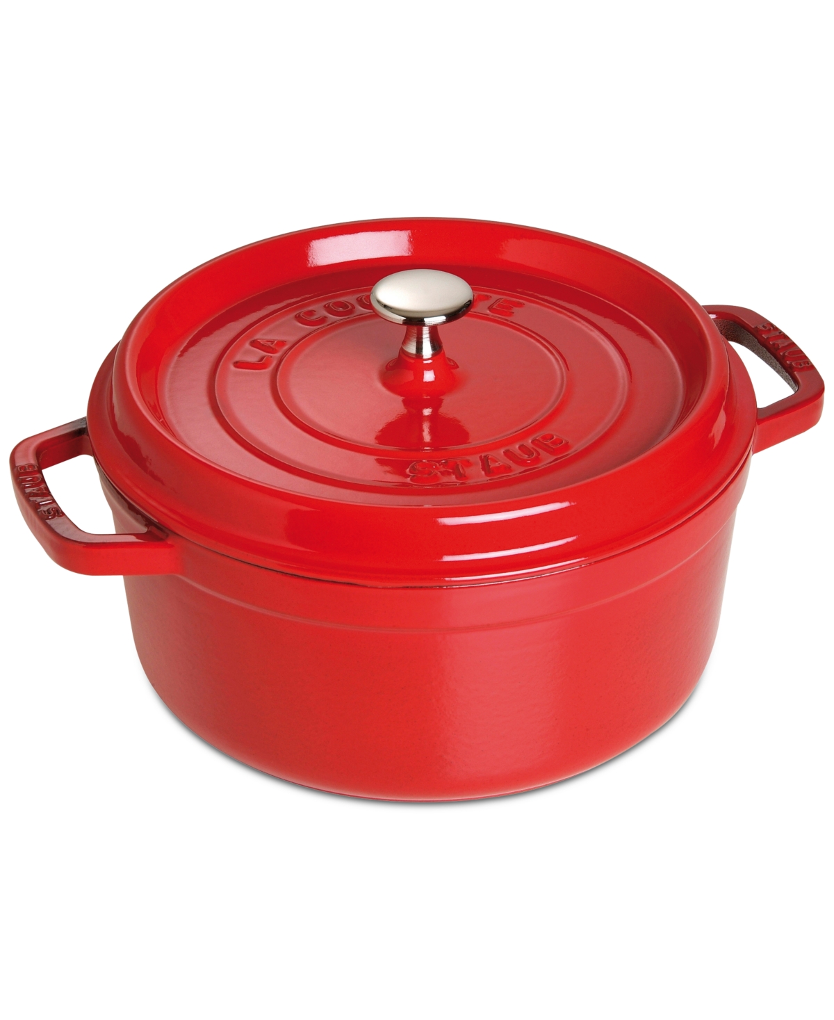Staub Cast Iron 5.5-qt Round Dutch Oven In Red