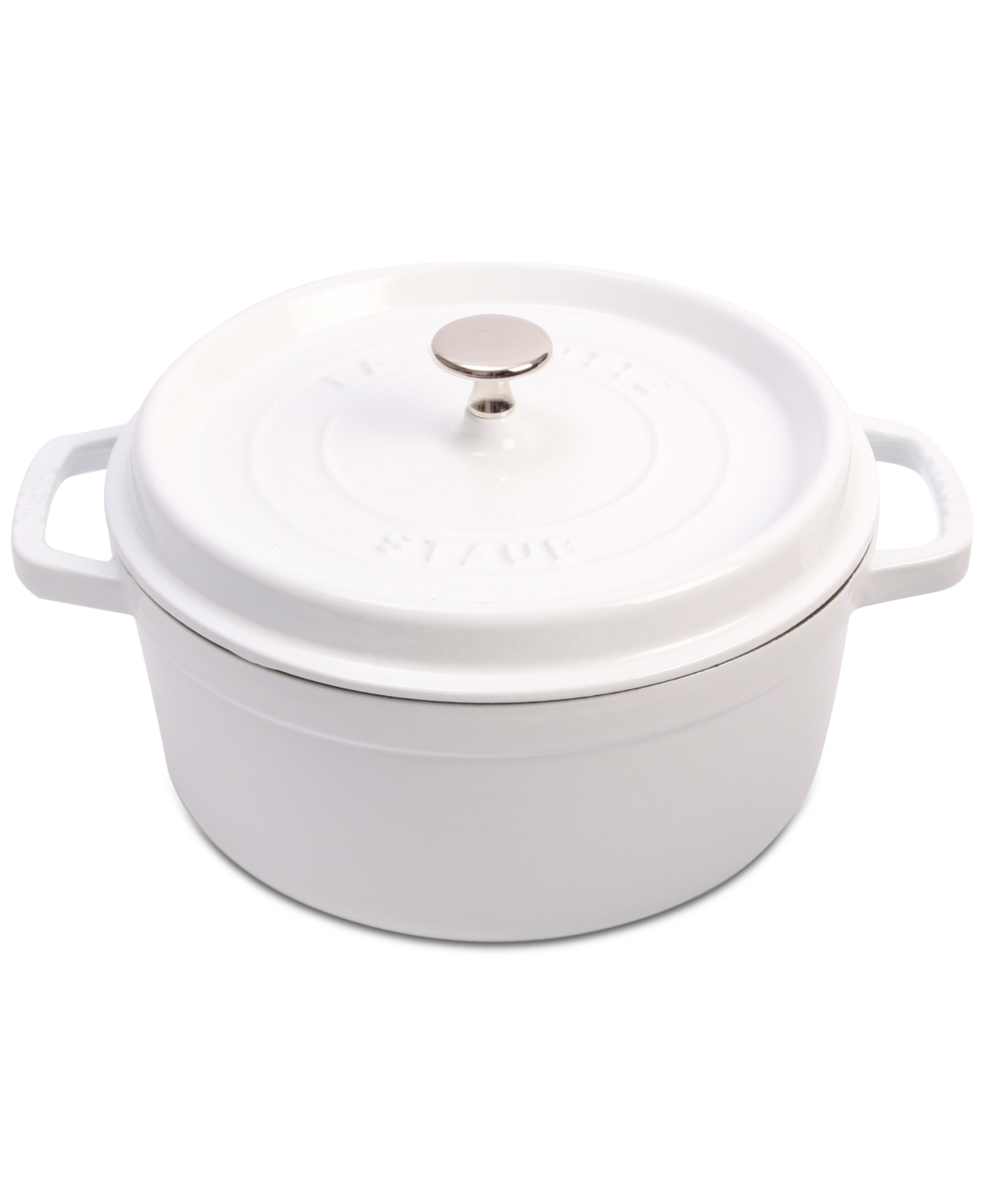 Staub Cast Iron 5.5-qt Round Dutch Oven In White