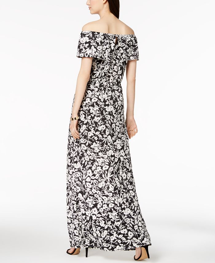 NY Collection Petite Floral-Print Ruffled Dress - Macy's