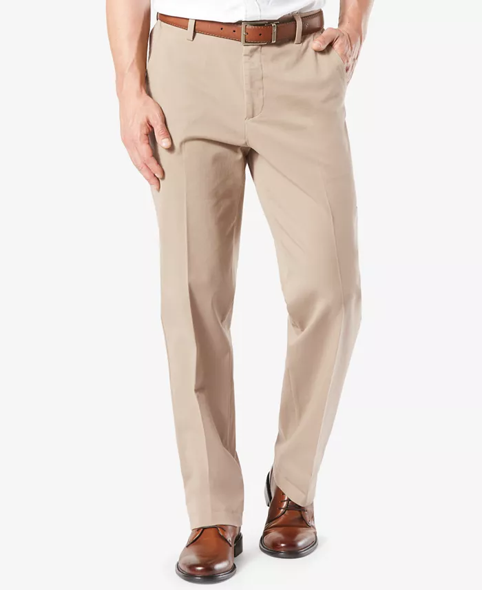 Men's Workday Smart 360 Flex Classic Fit Khaki Stretch Pants