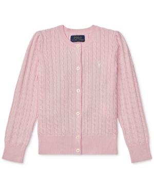 Polo Ralph Lauren Little Girls Cable-Knit Cotton Cardigan