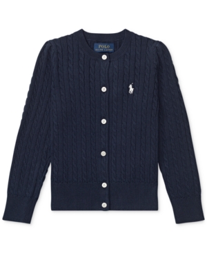 Polo Ralph Lauren Little Girls Cable-Knit Cotton Cardigan