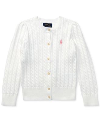 white cotton cardigan sweater