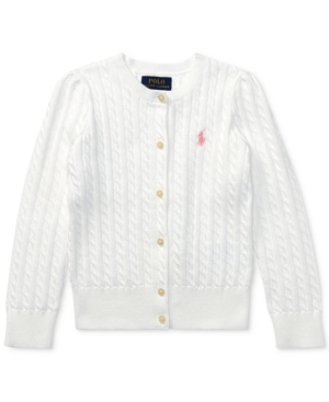 Polo Ralph Lauren Little Girls Cable-Knit Cotton Cardigan