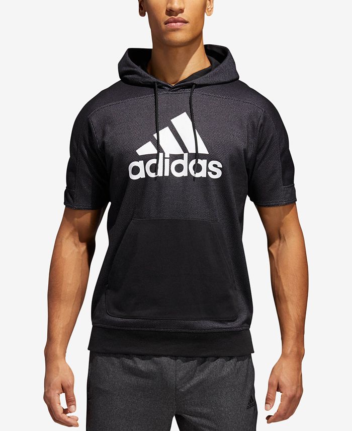 adidas Men\'s Sport ID Short-Sleeve Hoodie - Macy\'s