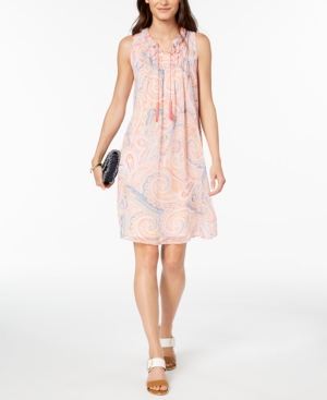 TOMMY HILFIGER PAISLEY-PRINT DRESS, CREATED FOR MACY'S