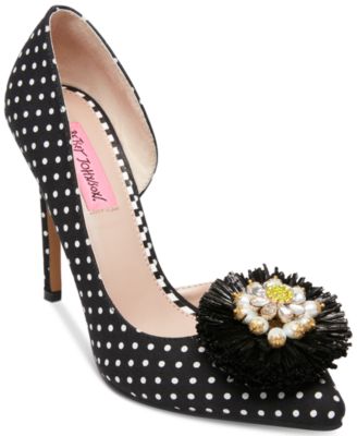 betsey johnson polka dot pumps