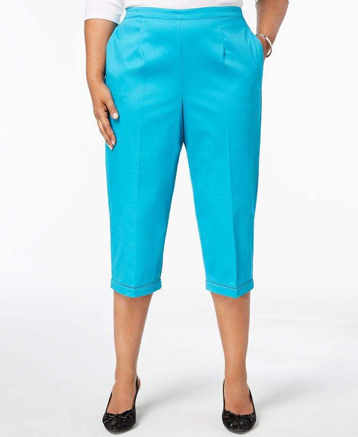 Alfred Dunner Scottsdale Plus Size CrochetCuff Capri Pants Macy's