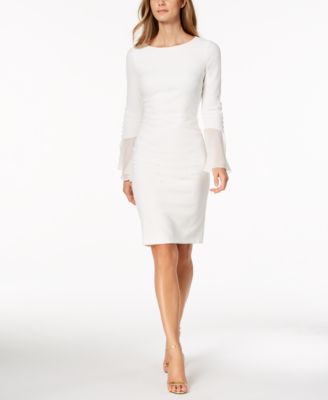 macys white calvin klein dress