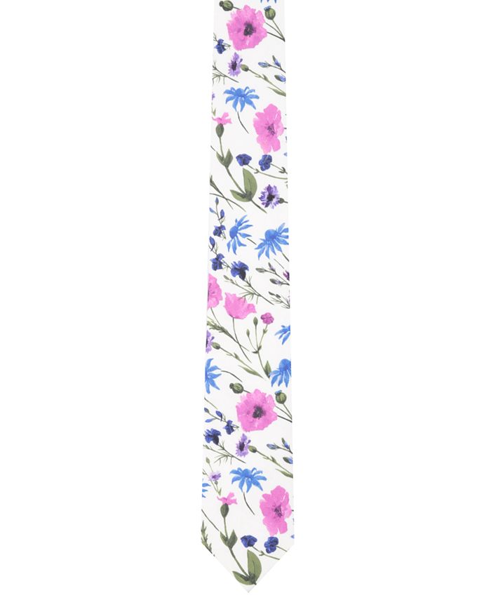 Bar III Men's Tahaa Floral Skinny Tie, Created for Macy's - Macy's