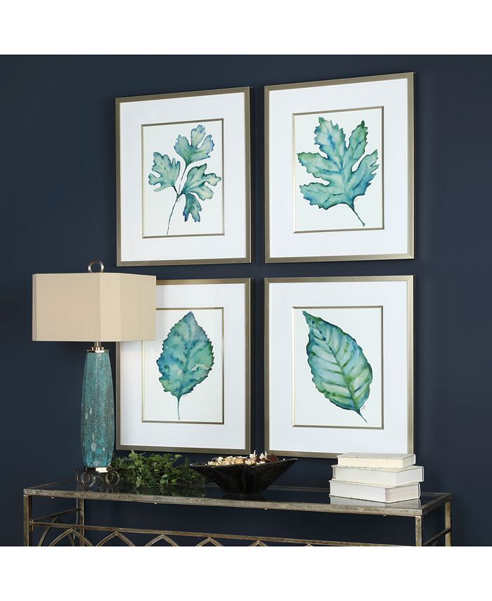 Uttermost Spring Leaves 4Pc. Printed Wall Art Set Macy's
