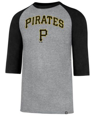 Men's White/Black Pittsburgh Pirates Baseball 3/4-Sleeve Raglan T-Shirt