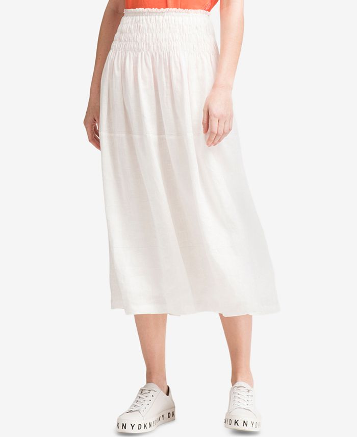 DKNY Linen Tiered Maxi Skirt, Created for Macy's - Macy's