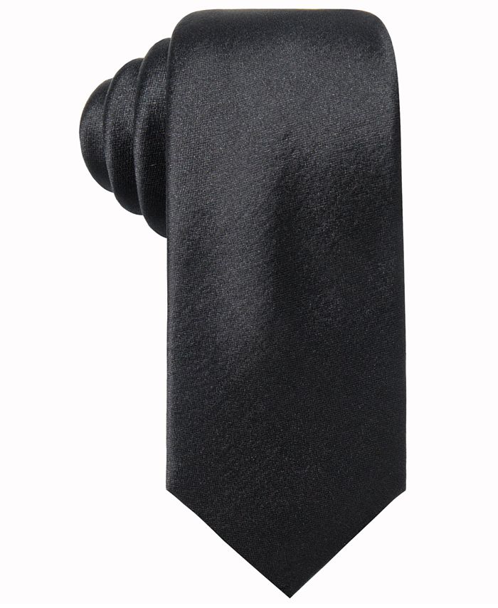 Alfani Men's Solid Slim Silk Tie, Created for Macy's - Macy's