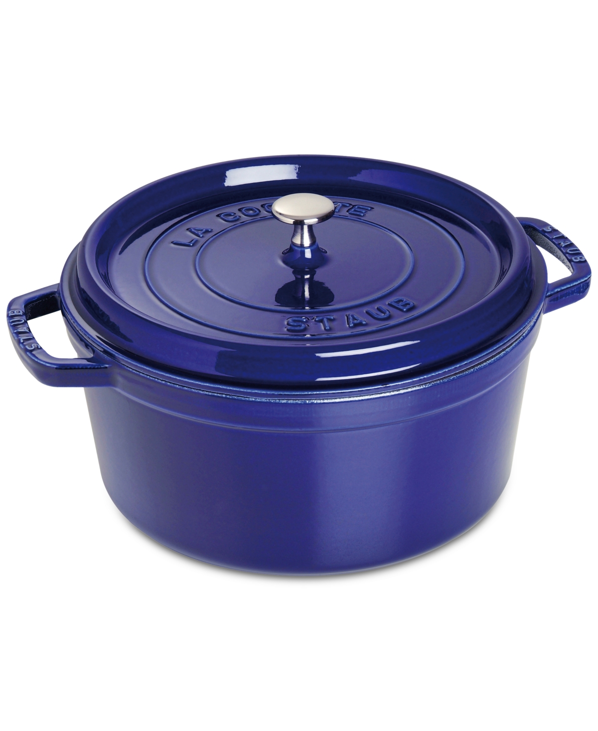 Staub Cast Iron 5.5-qt Round Dutch Oven In Blue