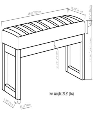 Casey Contemporary Rectangle Ottoman Bench