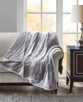 Zuri Electric Faux-Fur Throw, 50" x 70"