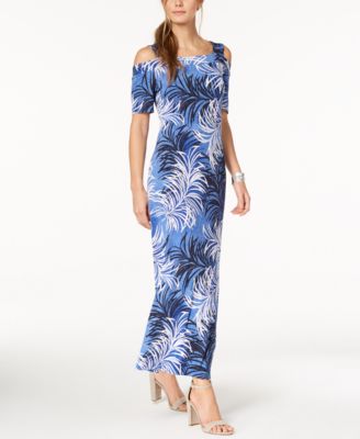 Nine West - Cold-Shoulder Maxi Dress