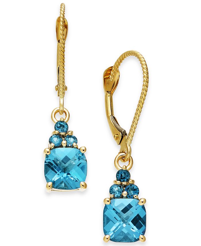 Macy's blue topaz deals earrings