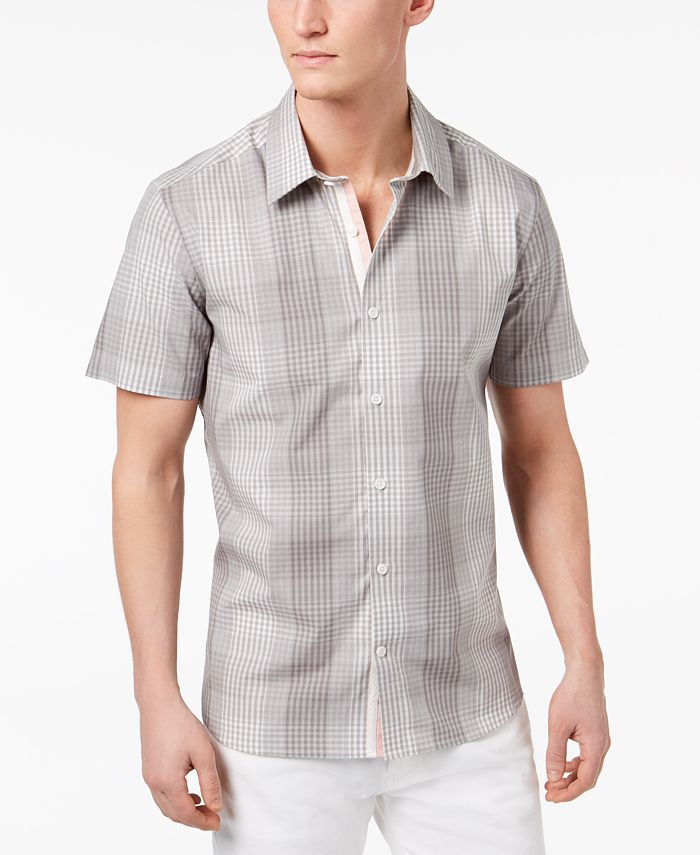 Ryan Seacrest Distinction Ryan Seacrest Men's Slim-Fit Plaid Shirt - Macy's