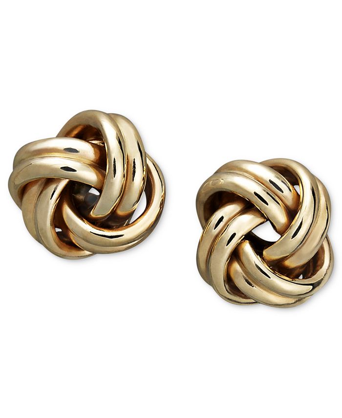 Gold knot earings clearance