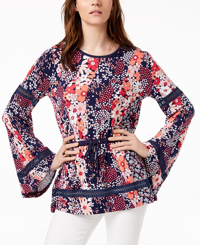 Michael kors bell sleeve top best sale