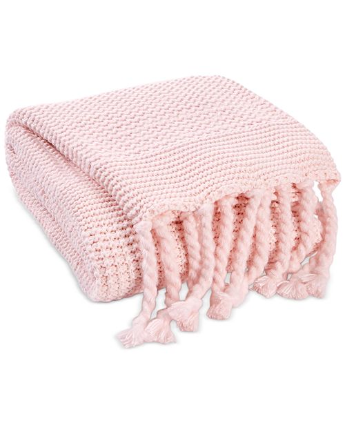 Charter Club MultiKnit Tassel Throw, Created for Macy's & Reviews