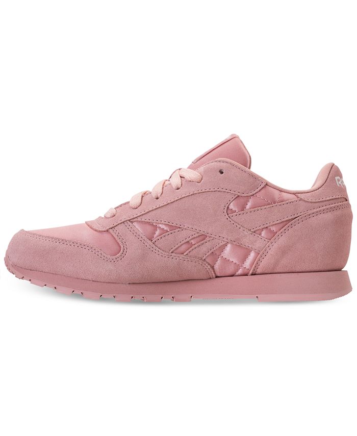 Reebok Big Girls' Classic Leather Satin Casual Sneakers from Finish ...
