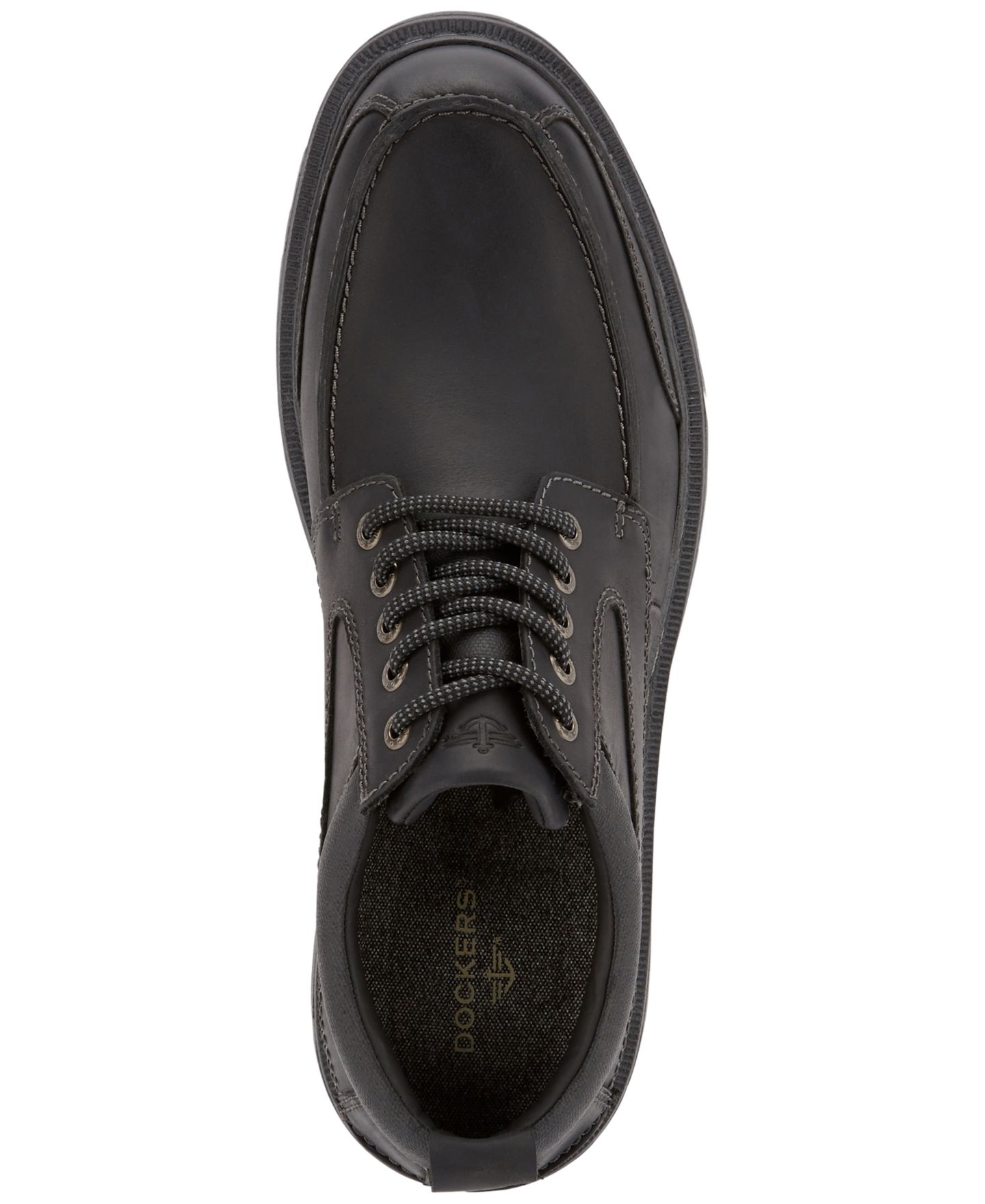 Обувь Dockers Men's Overton Moc-Toe Leather Oxfords, цвет: Чёрный — фото 4