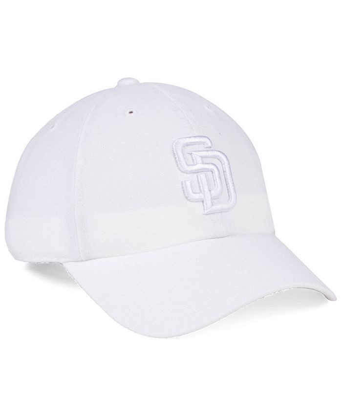 '47 Brand San Diego Padres White/White CLEAN UP Cap - Macy's