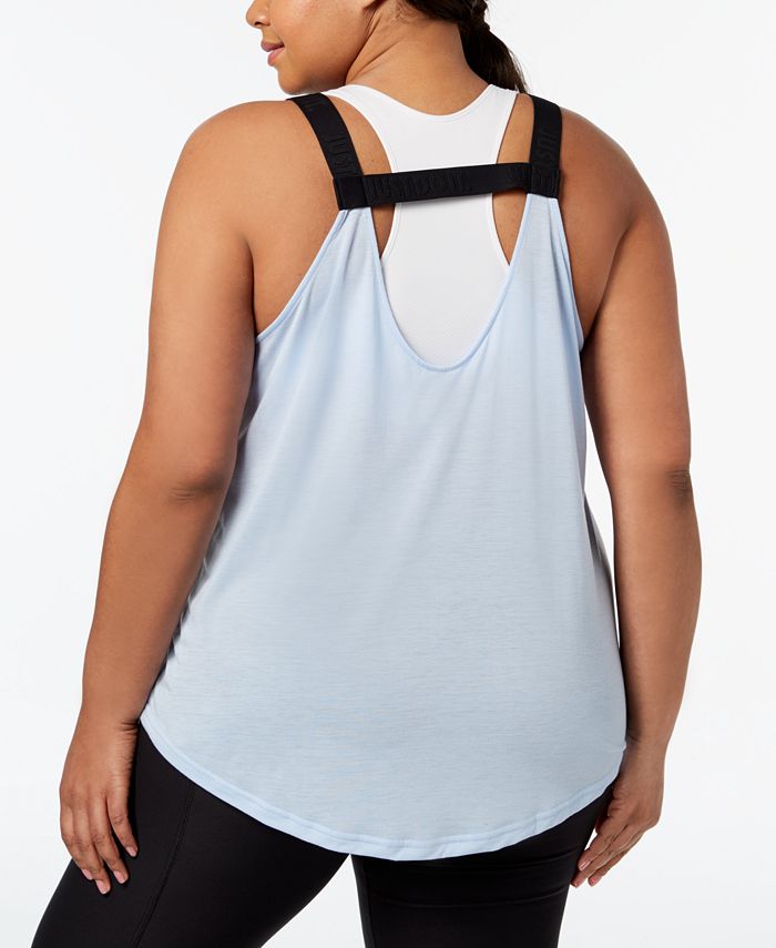 Nike Plus Size Breathe Graphic Open-Back Tank Top - Macy's