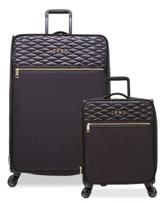 dkny quilted luggage