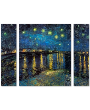 Trademark Global Vincent Van Gogh 'the Starry Night Ii' Multi Panel Art Set Large In No Color