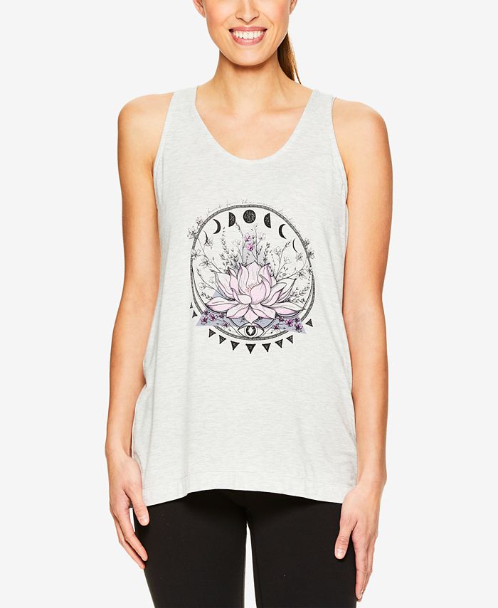 Gaiam Fiona Lotus Racerback Keyhole Tank Top Macy s