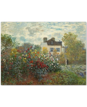 Trademark Global Claude Monet 'the Artist's Garden In Argenteuil' Large Canvas Wall Art, 35" X 47"