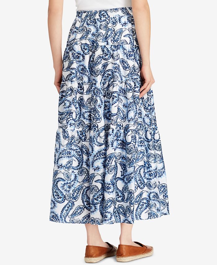Lauren Ralph Lauren Tiered A-Line Skirt, Created for Macy's & Reviews ...