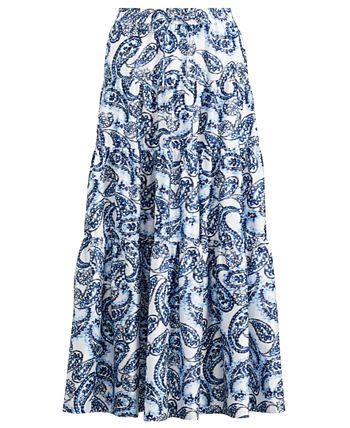 Lauren Ralph Lauren Tiered A-Line Skirt, Created for Macy's & Reviews ...