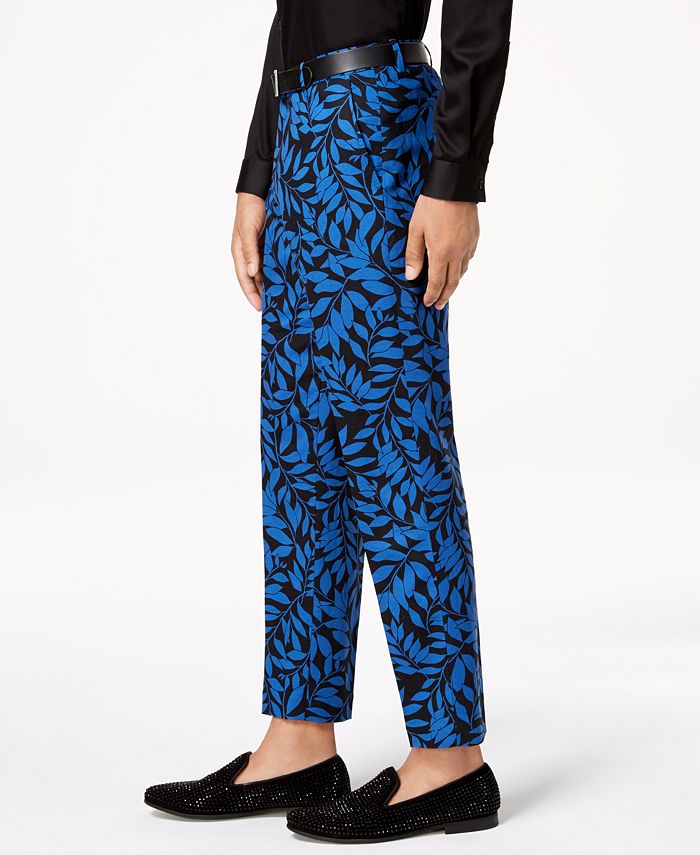 Comfort fit pants - Black Leaf printed main image 1