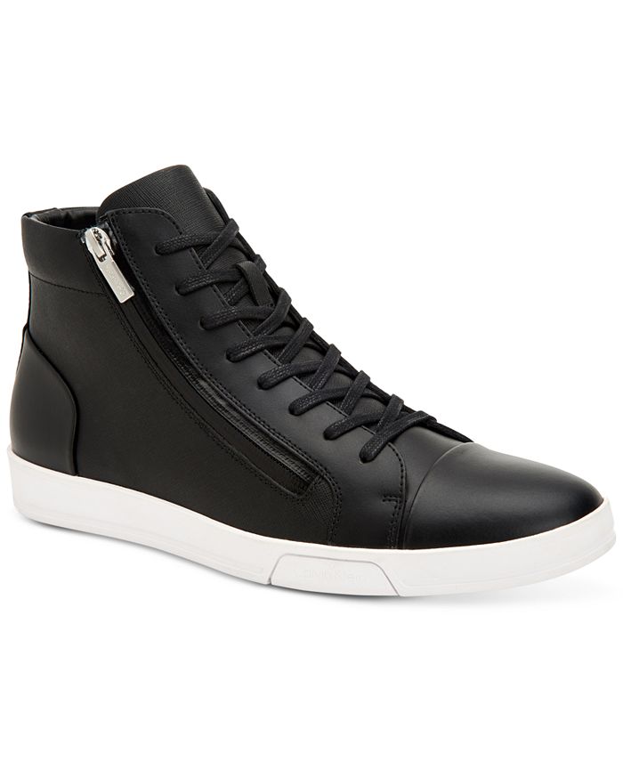 Calvin Klein Men's Berke Leather High-Top Sneakers - Macy's