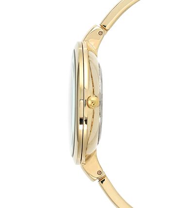 Anne Klein - Women's Interchangeable Gold-Tone Bangle Bracelets & Watch Set 32mm AK-1470GBST