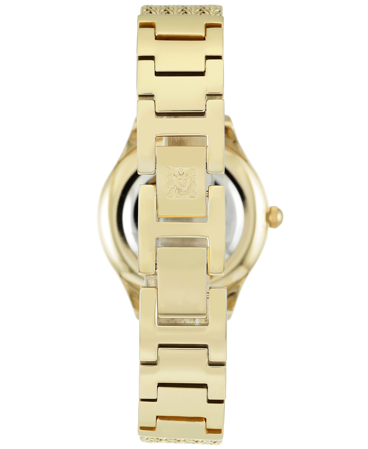 Anne Klein Women's Gold-tone Stainless Steel Mesh Bracelet Watch 30mm Ak-2208chgb In Gold