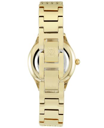 Anne Klein - Women's Gold-Tone Stainless Steel Mesh Bracelet Watch 30mm AK/2208CHGB
