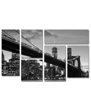 Trademark Global Cateyes 'brooklyn Bridge 5' Multi-panel Wall Art Set, 12" X 18"