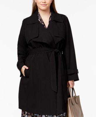 plus size belted coat