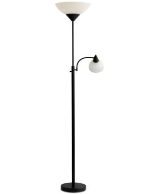 Piedmont Black Torchiere Floor Lamp