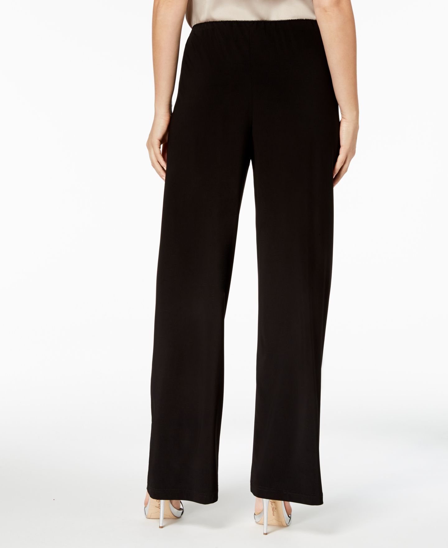 Женские брюки Alex Evenings Wide-Leg Petite, цвет: Чёрный — фото 3