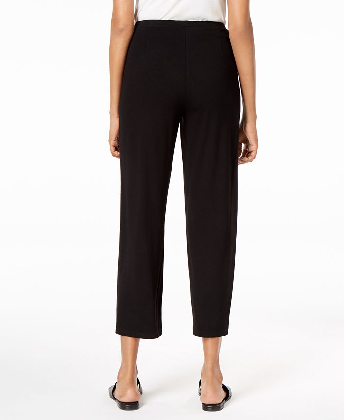 Eileen Fisher Women's Straight Leg Cropped Pants Black Size X-Large
