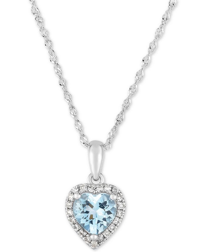 Macy's sales aquamarine pendant